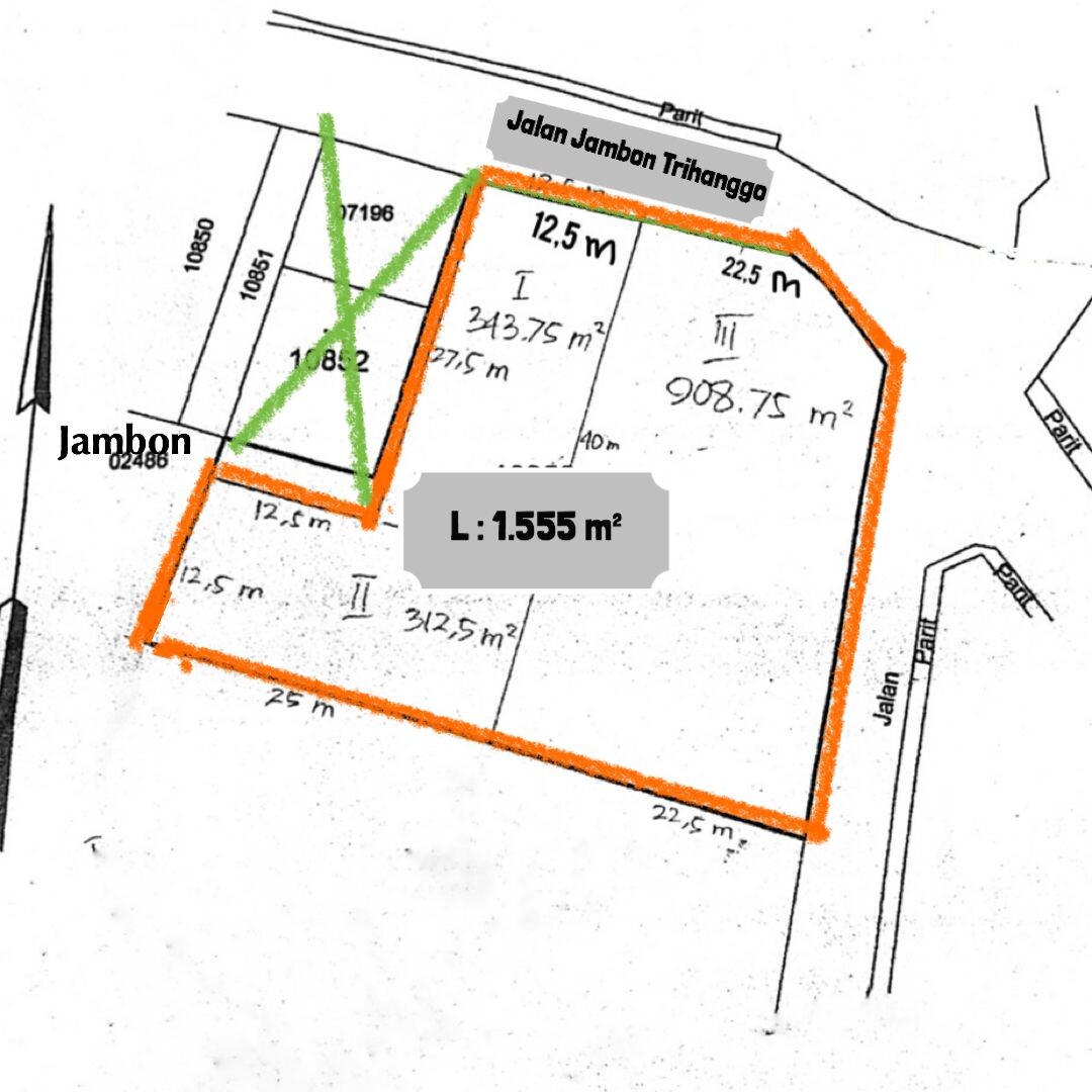 SHMP 1.555m2 Hoek 2 Muka, jl Jambon Trihanggo-2